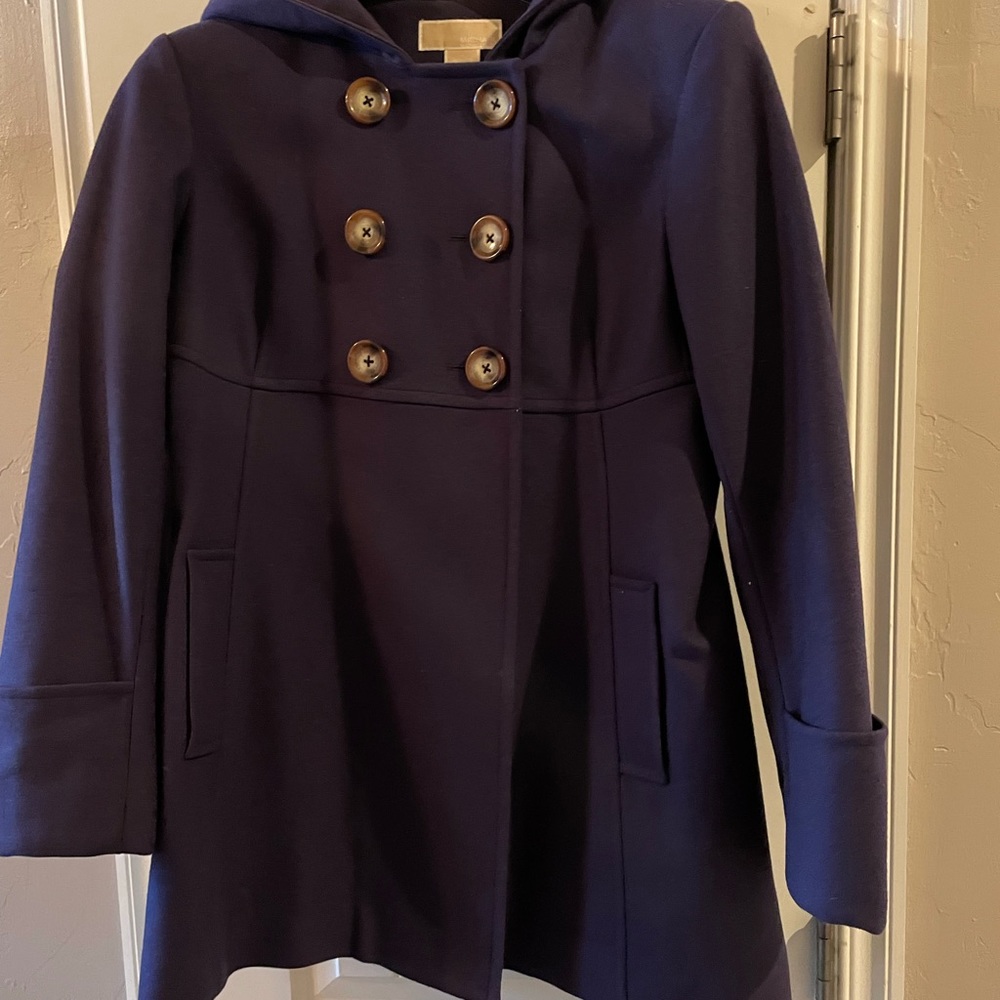 MICHAEL KORS pea coat, purple, size 14 - Picture 4 of 7